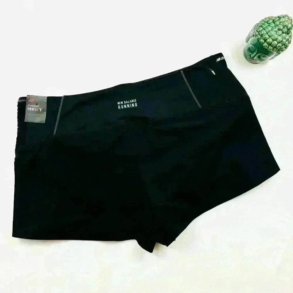 NWT New Balance Women's Black Impact 3” Lined Thick Waist Running Short Size XL - Picture 8 of 15